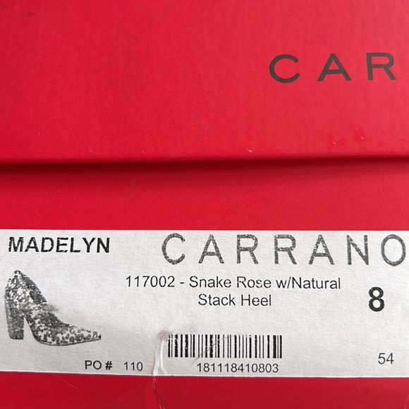 Carrano- Madelyn Snake Rose Pump with Natural Stack heel - Picture 7 of 7